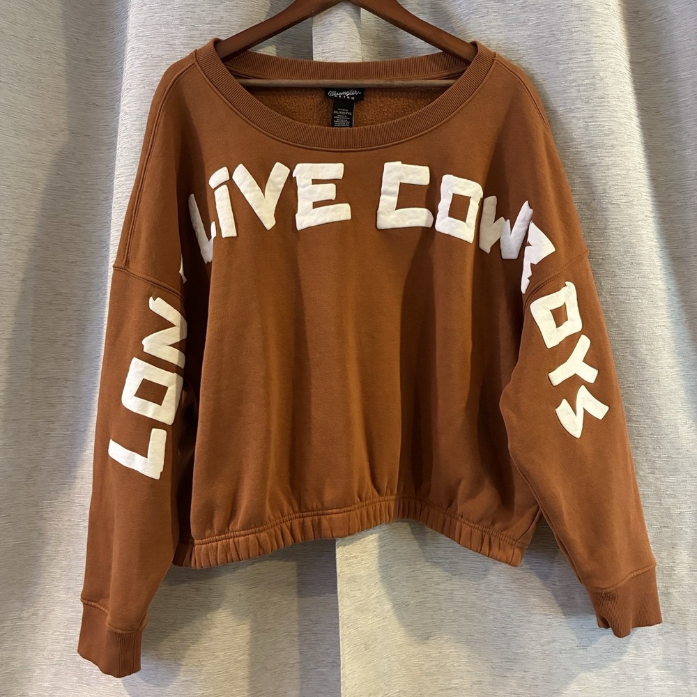 Wrangler Retro Long Live Cowboys Crewneck Sweatshirt Size XXL Western